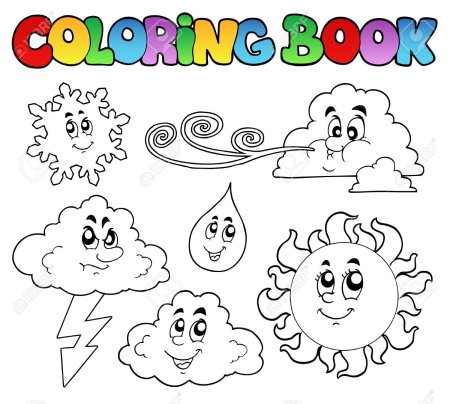 Погодные явления раскраски для детей