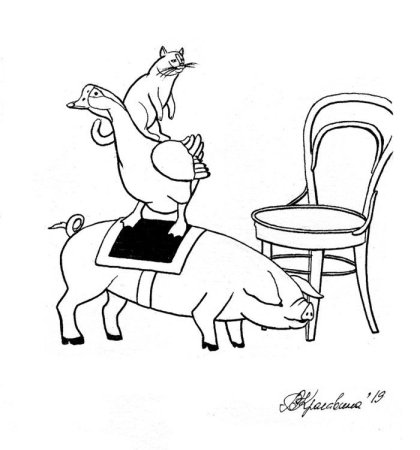 Каштанка раскраска