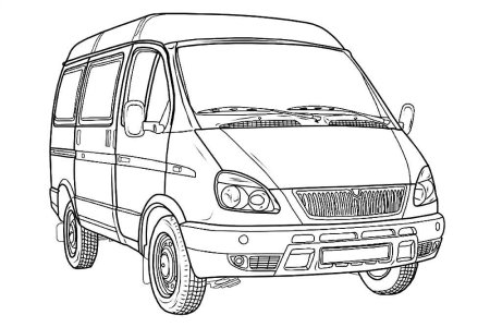 Картинки для раскрашивания автобус