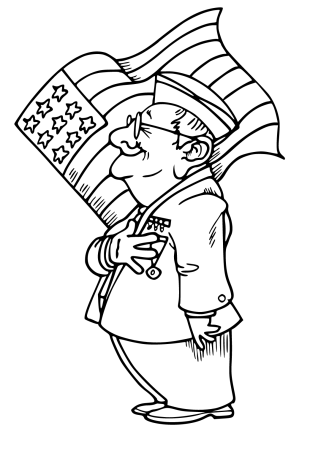 Ветеран раскраска для детей