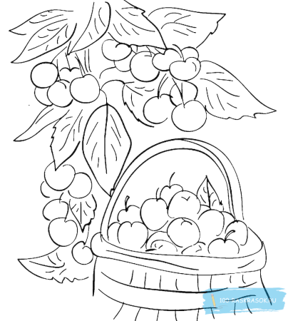 Весенний натюрморт раскраска