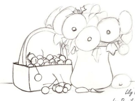 Натюрморт раскраска для детей