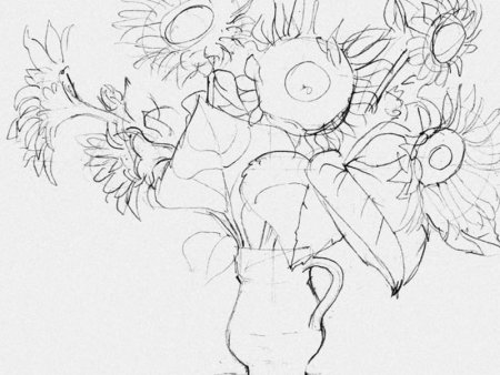 Ваза с цветами раскраска