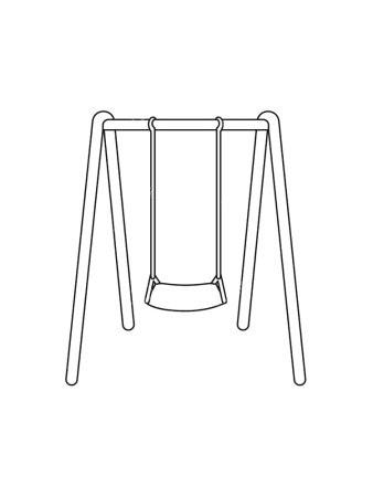 Раскраска качели