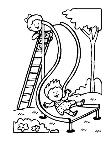 Раскраска качели