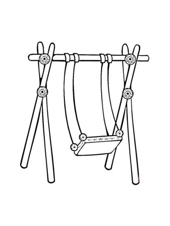 Раскраска качели
