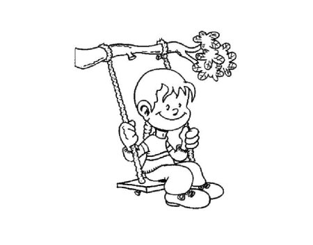 Раскраска качели