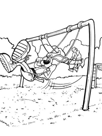 Качели для раскрашивания