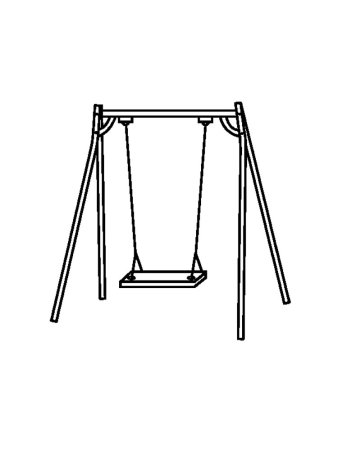 Качели раскраска для детей