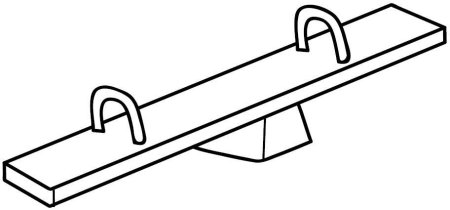 Качели раскраска для детей