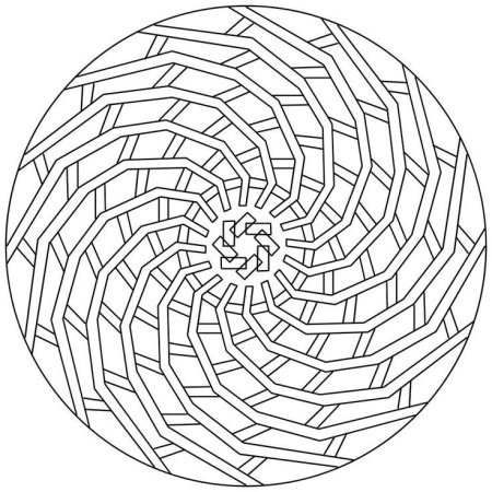 Раскраска Мандала Геометрическая