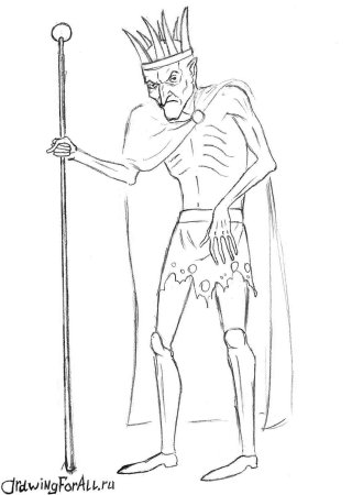 Кощей Бессмертный раскраска