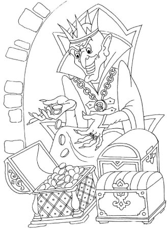 Кощей Бессмертный раскраска