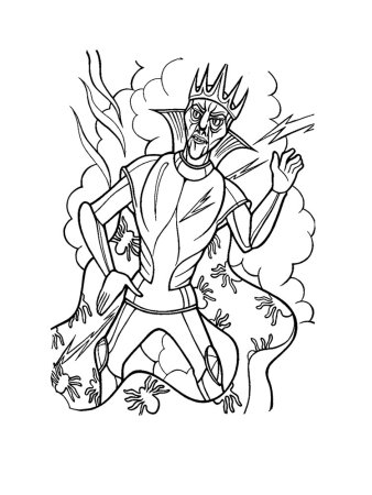 Раскраска Кощей Бессмертный для детей