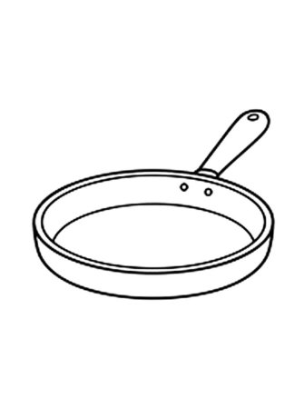 Сковородка раскраска для детей