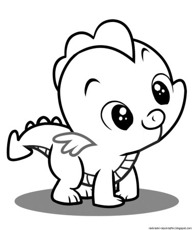 Раскраска пони Спайк