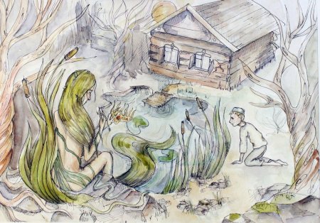 Шурале рисунок карандашом
