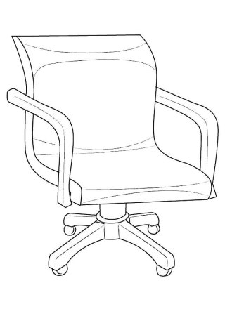 Стул компьютерный карандашом