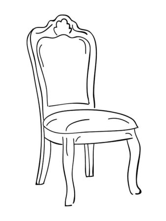 Стул раскраска для детей