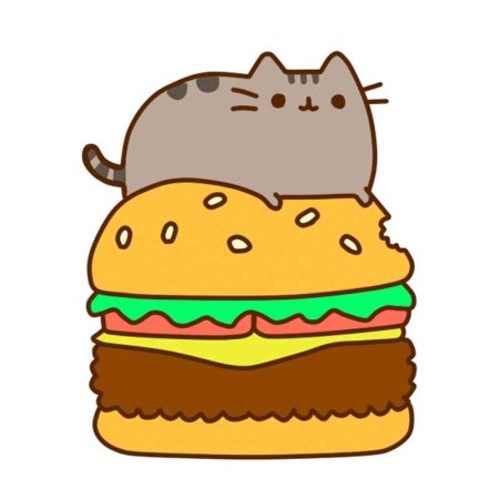 Кот с бургером