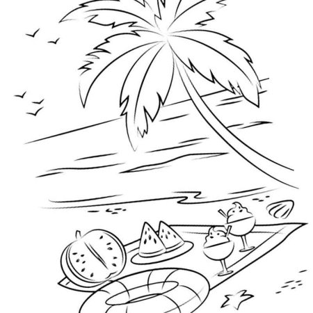 Раскраска лето море