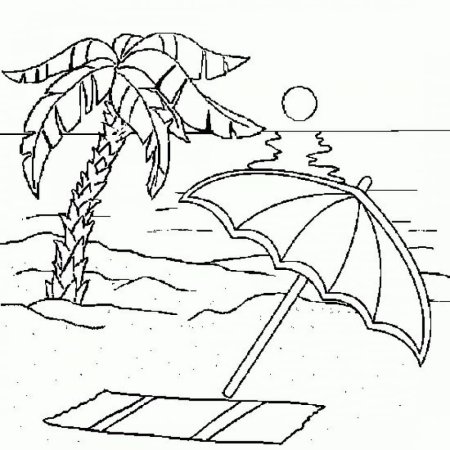Пляж рисунок