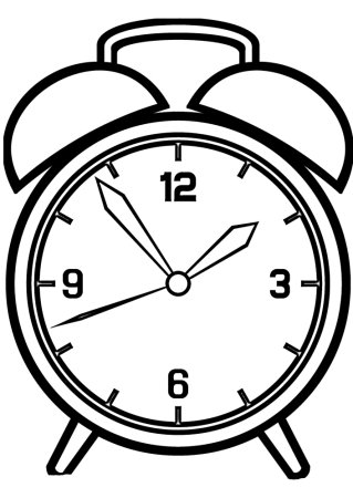 Часы раскраска для малышей