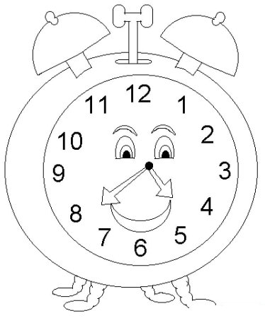 Будильник раскраска