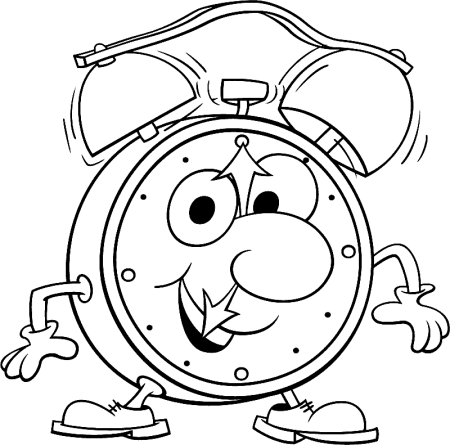 Часы раскраска