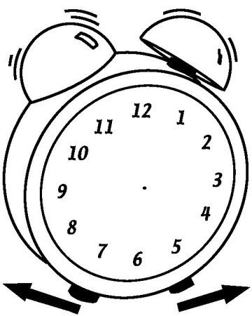 Будильник раскраска