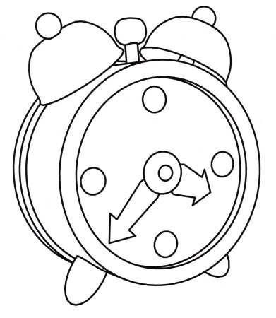 Будильник раскраска