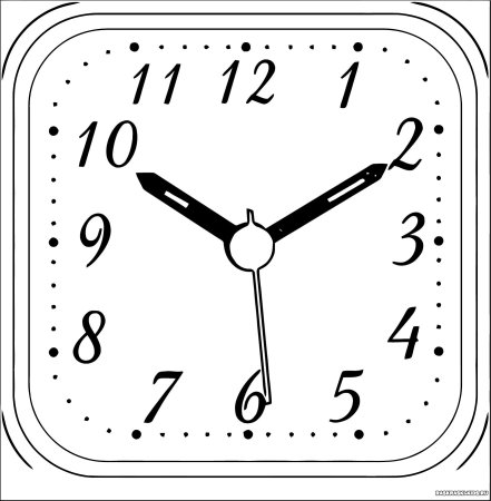 Часы раскраска
