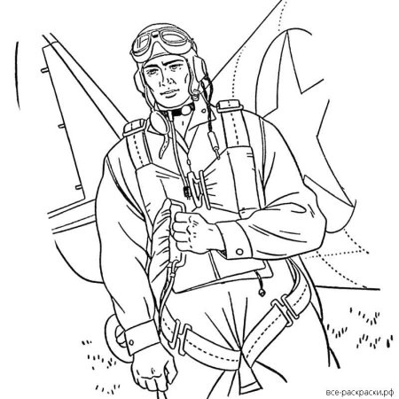 Раскраска парашютист военный