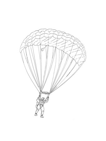 Парашютист раскраска