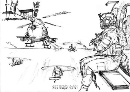 Парашютист для раскрашивания