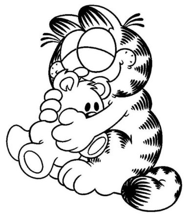 Гарфилд раскраска