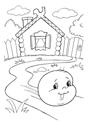 Иллюстрации к сказке Колобок раскраска