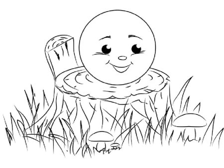 Раскраска сказка Колобок для детей 3-4 лет