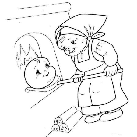 Раскраски по сказке Колобок