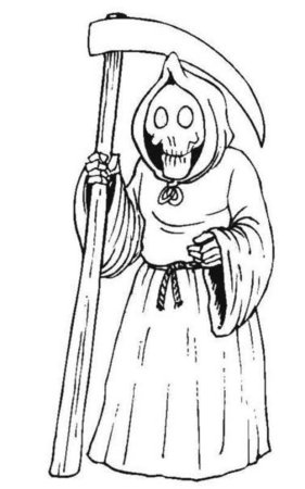 Тыква на Хэллоуин раскраска страшная