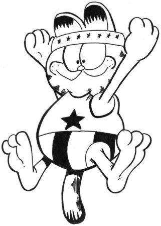 Гарфилд карандашом