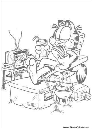 Гарфилд черно белый