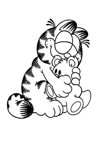 Раскраска кота Гарфилда