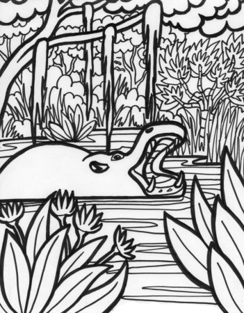 Раскраска джунгли для детей