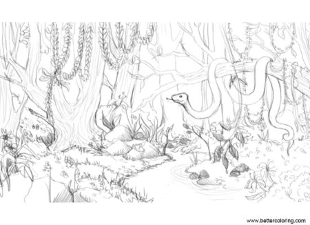 Раскраски книга джунглей Шерхан