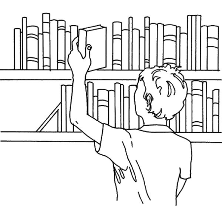 Раскраска библиотекарь для детей