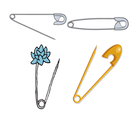 Булавка трафарет