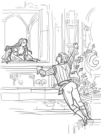 Ромео и Джульетта раскраска