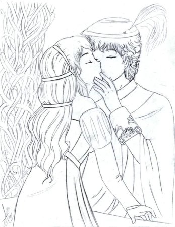 Ромео и Джульетта раскраска