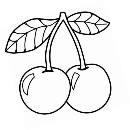 Вишня раскраска